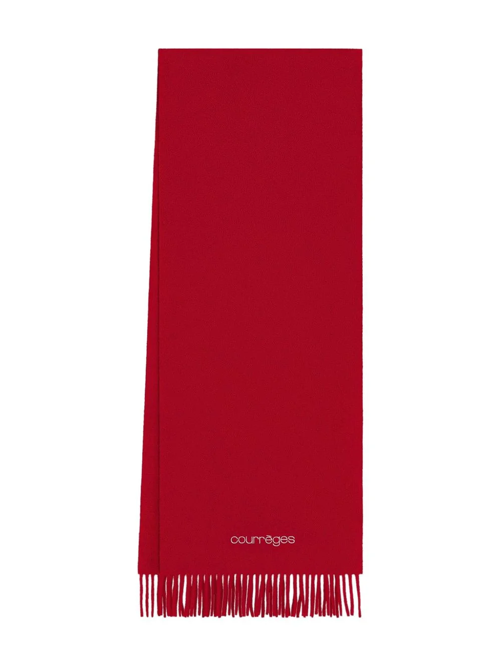 embroidered fringed scarf - 1