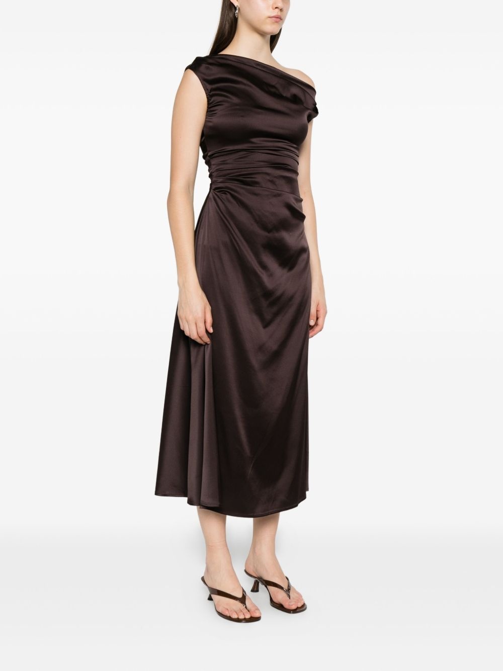 cowl-neck draped dress - 3