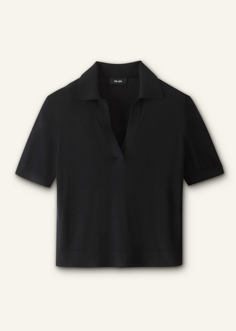 Luxe Knit Polo Tee - 1