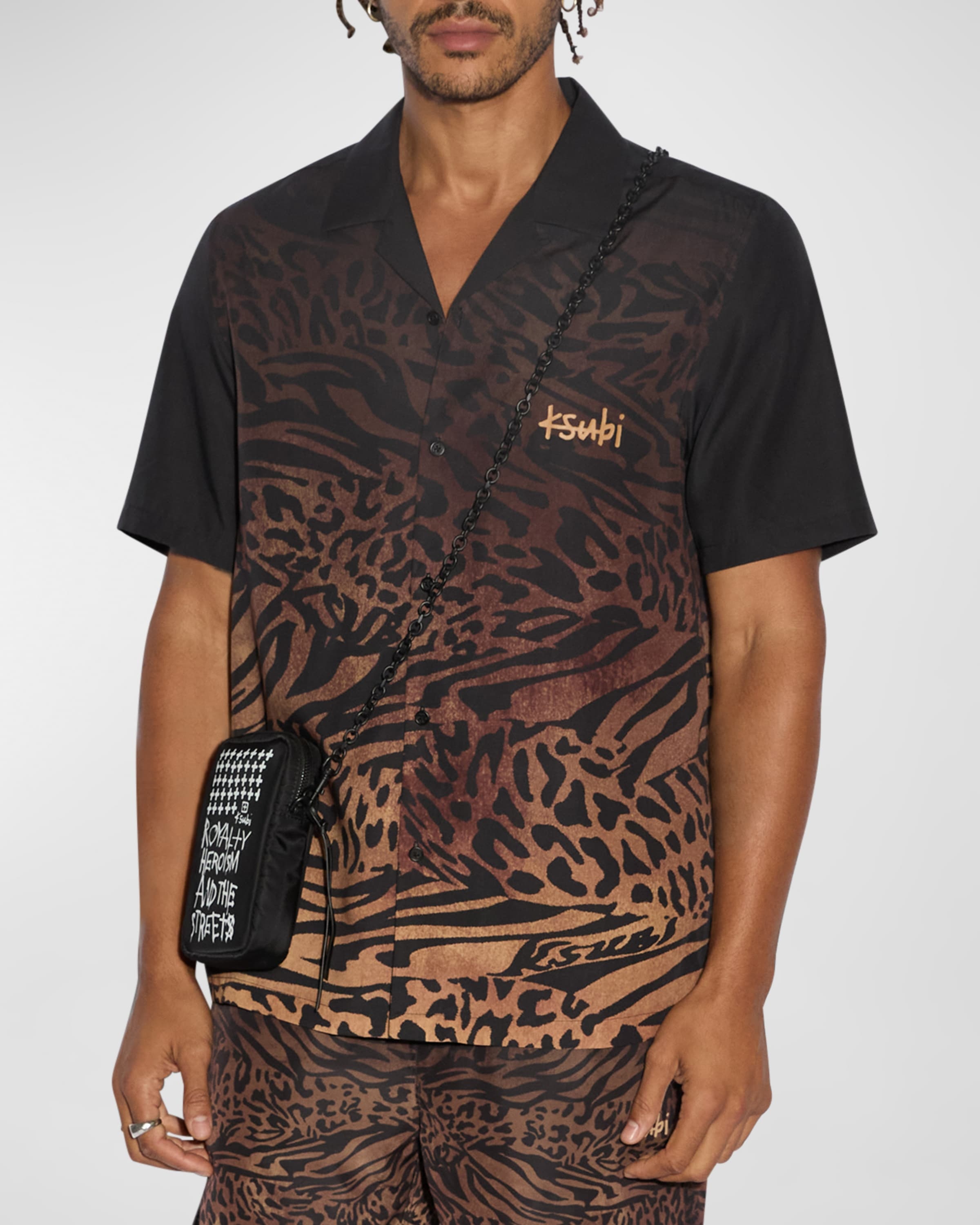 Men's Sinners Leopard Resort Shirt - 1