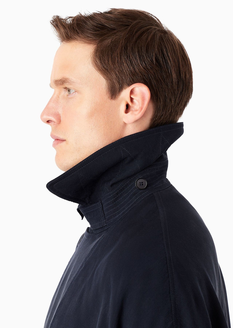 Icon cupro double-breasted trench coat 7