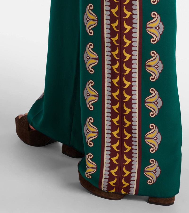 Printed silk wide-leg pants 5