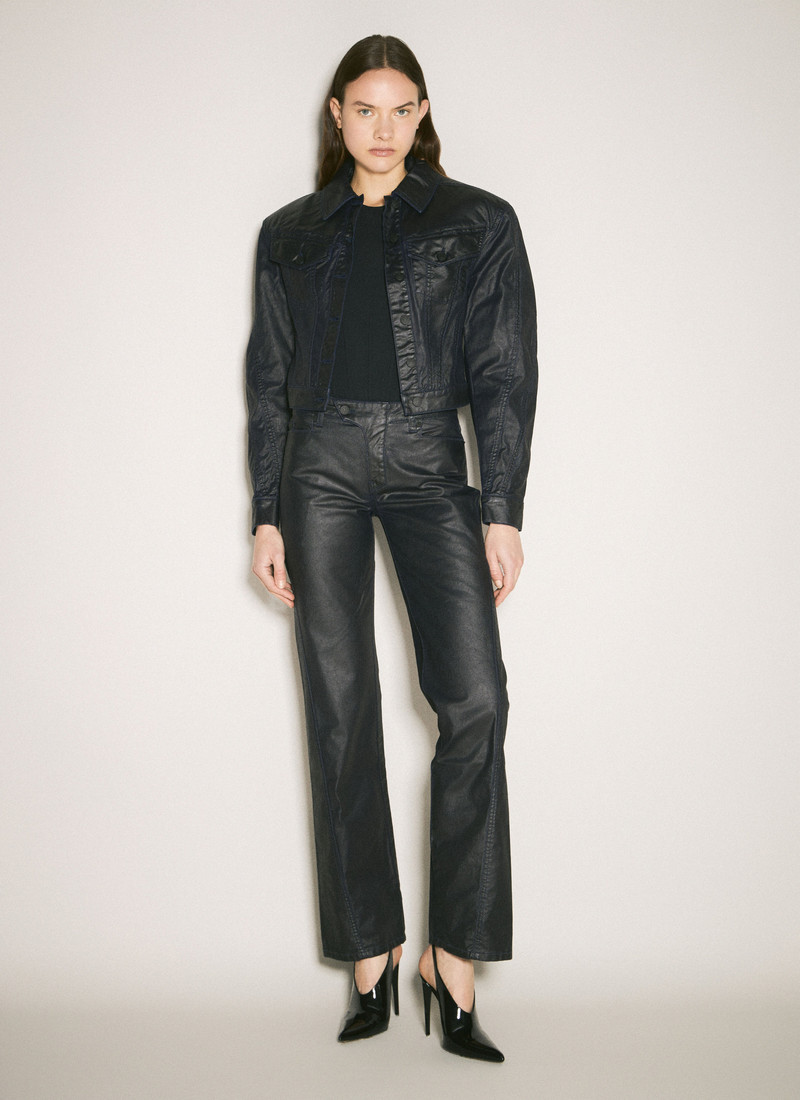MUGLER Waxed Denim Jacket outlook