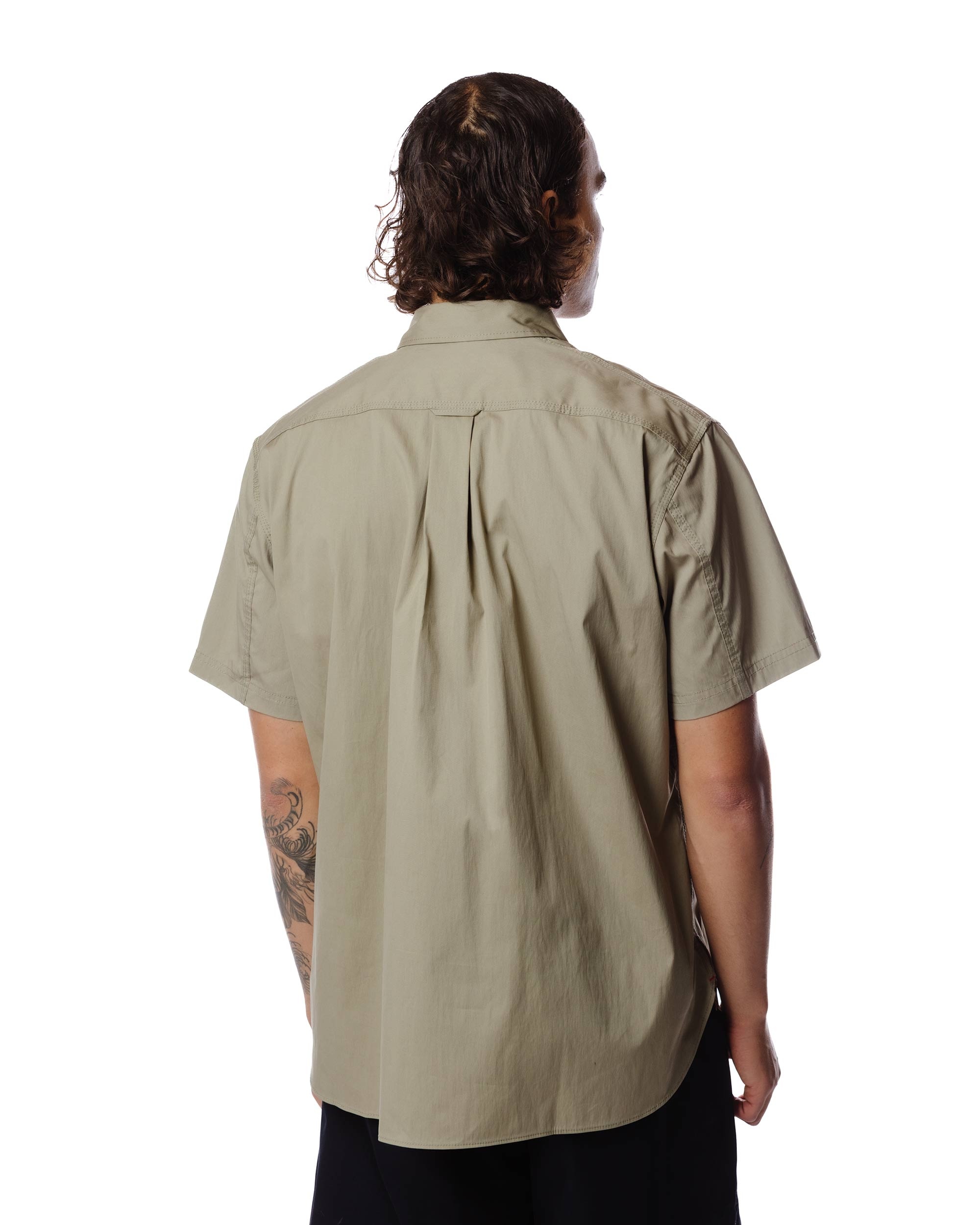 Cotton Nylon Work Shirt Khaki - 4