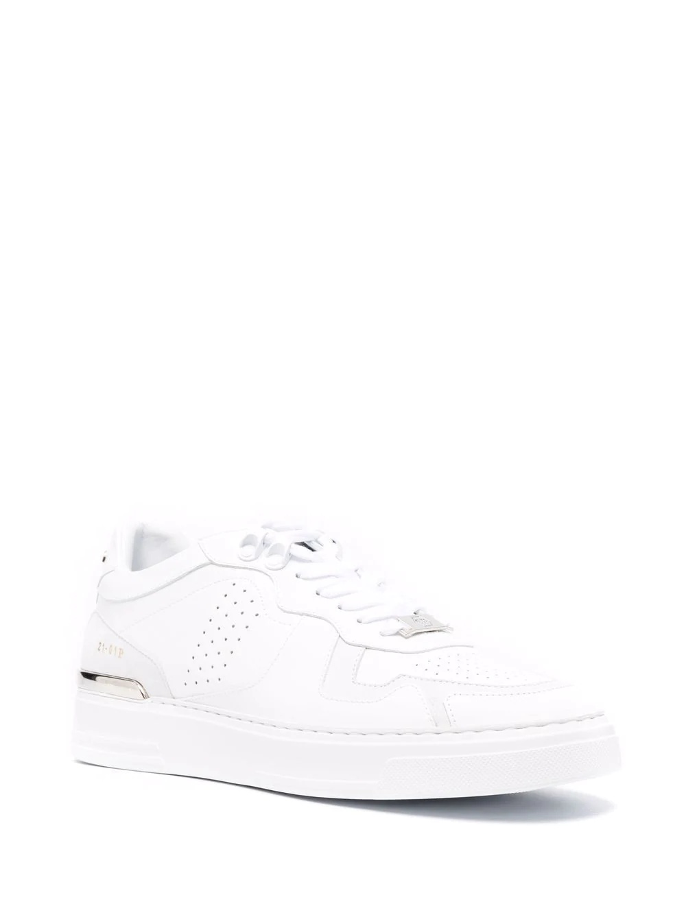 logo-plaque low-top sneakers - 2