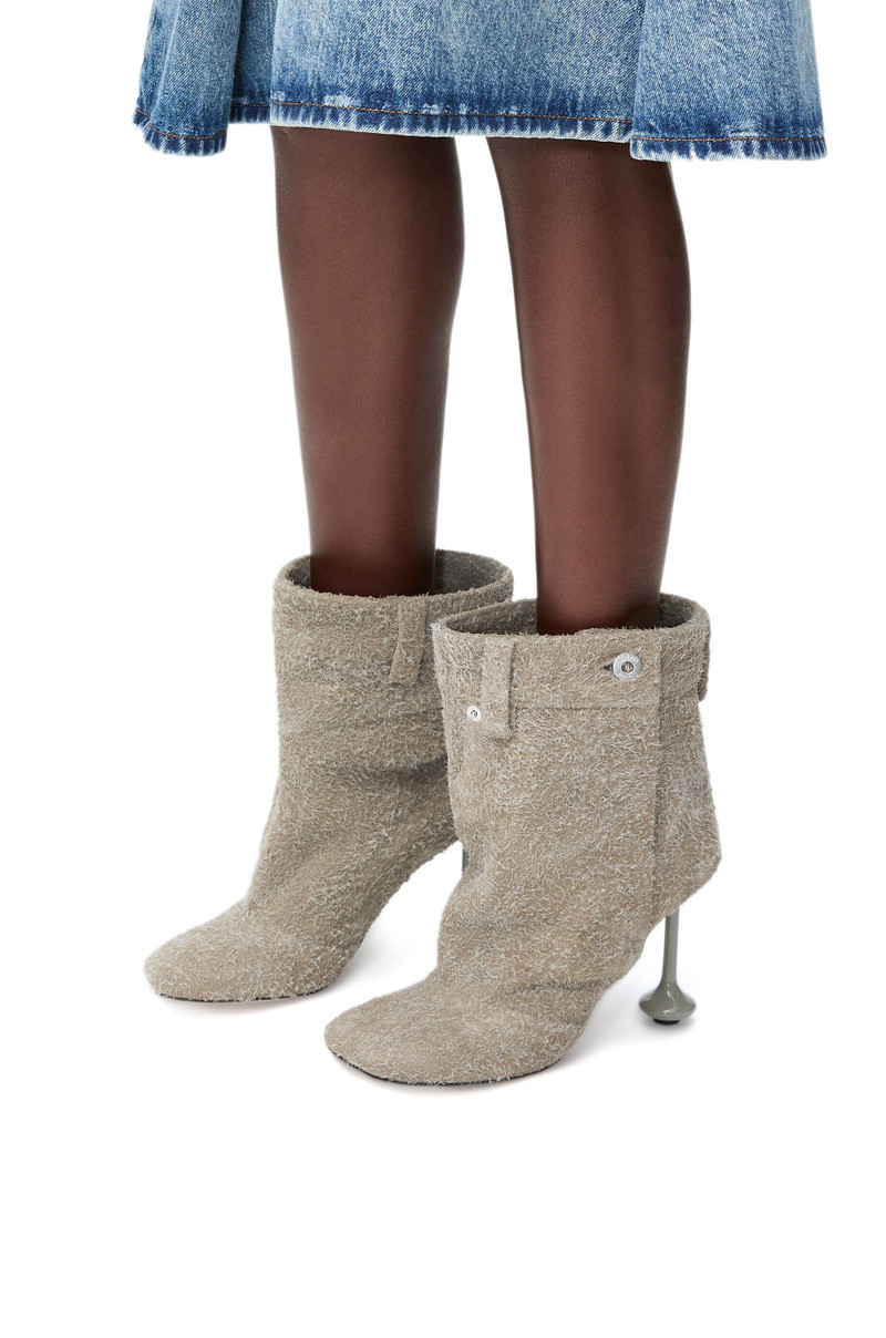 Loewe Toy ankle bootie in brushed suede outlook