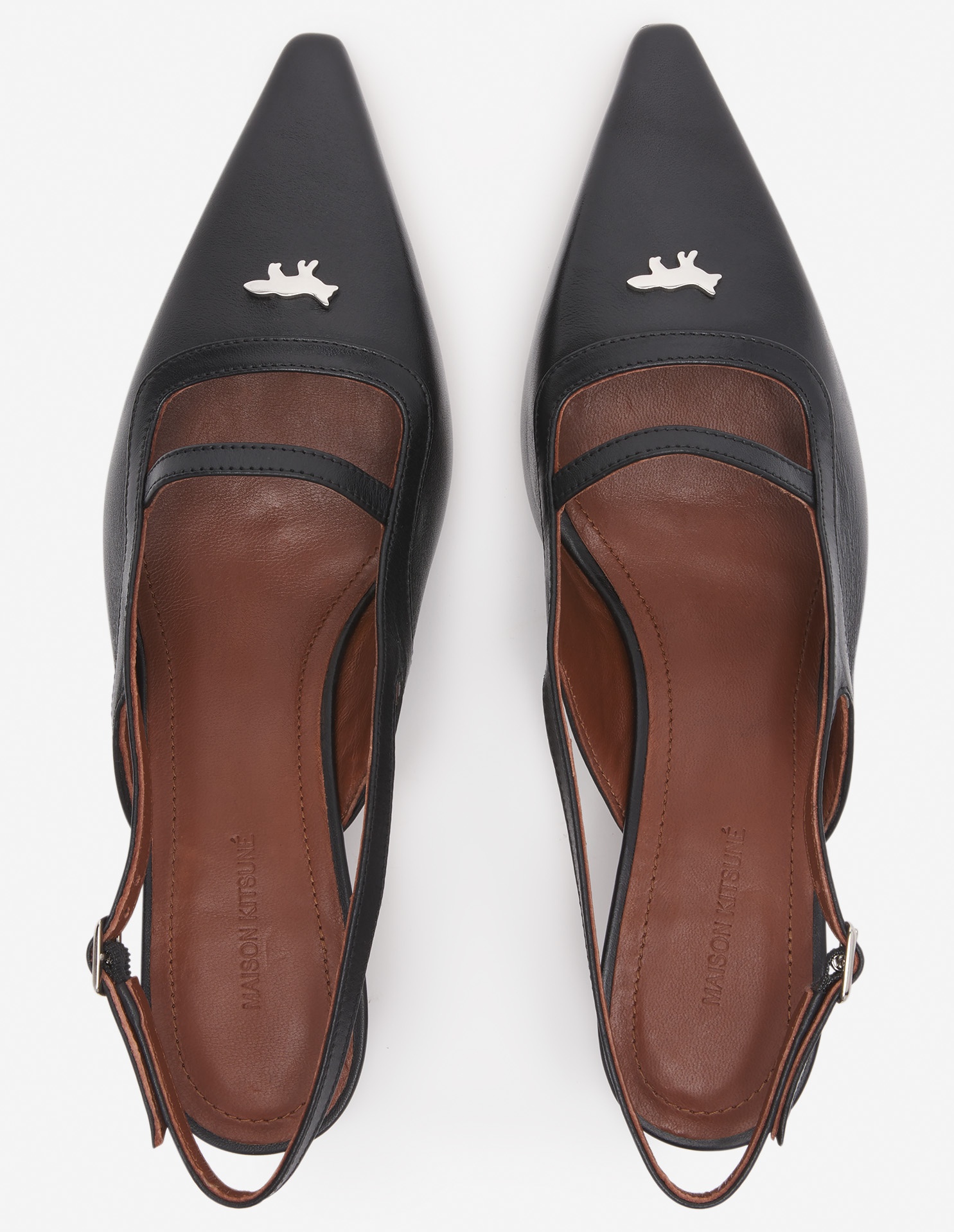 LEATHER POINTY SLING BACK - 6