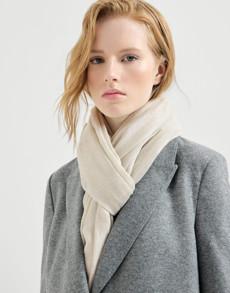 Cashmere and silk sparkling scarf 4