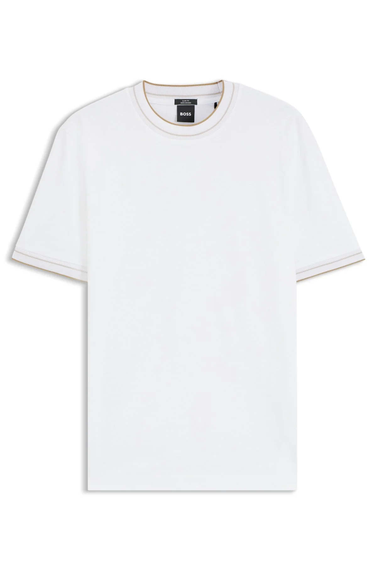 SLIM-FIT COTTON T-SHIRT WITH CREW NECK - 1