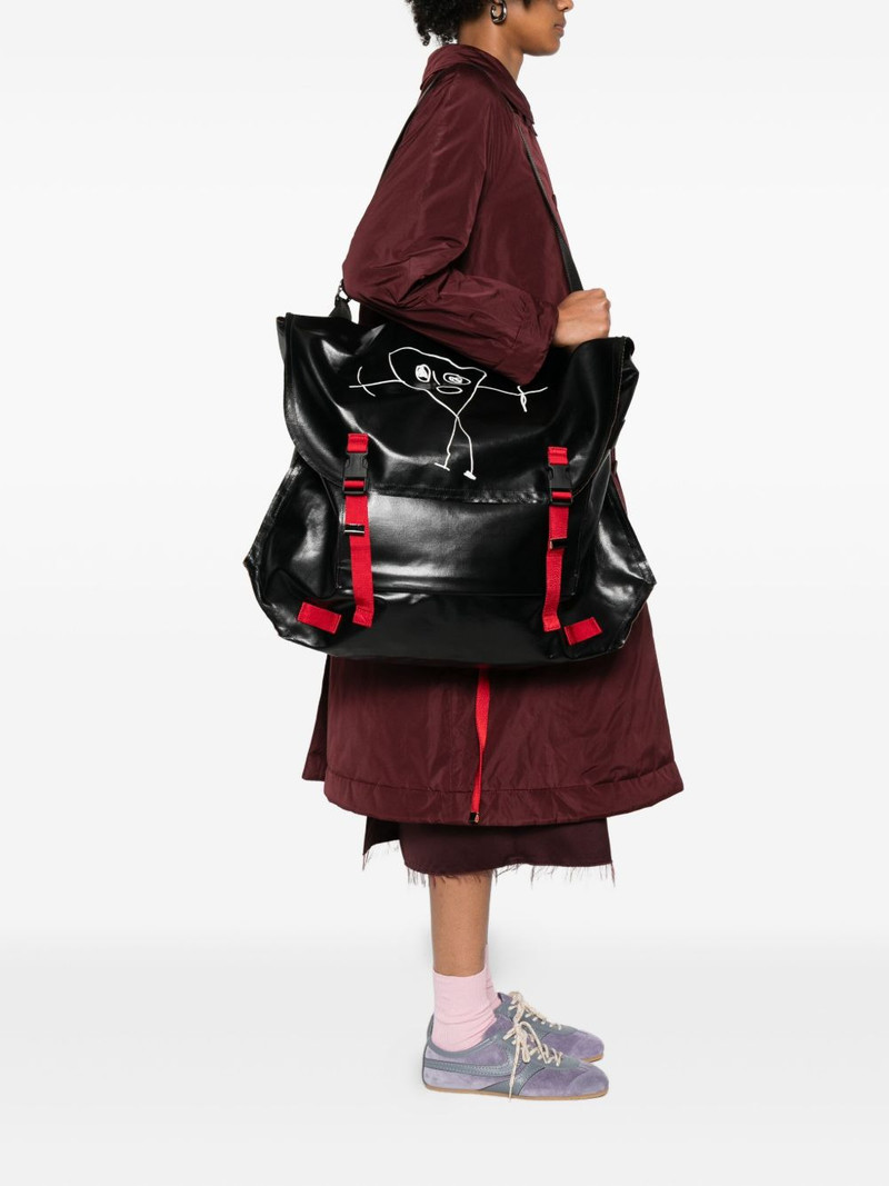 Plan C graphic-print shoulder bag outlook