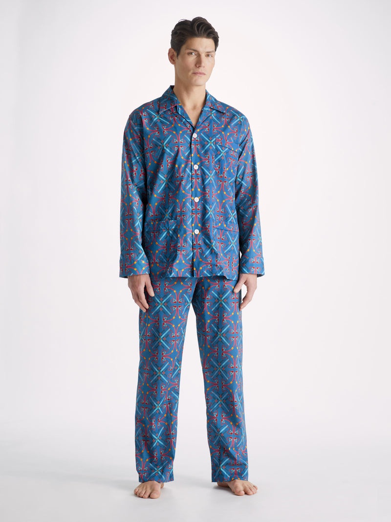 Men's Classic Fit Pyjamas Ledbury 64 Cotton Batiste Multi - 3