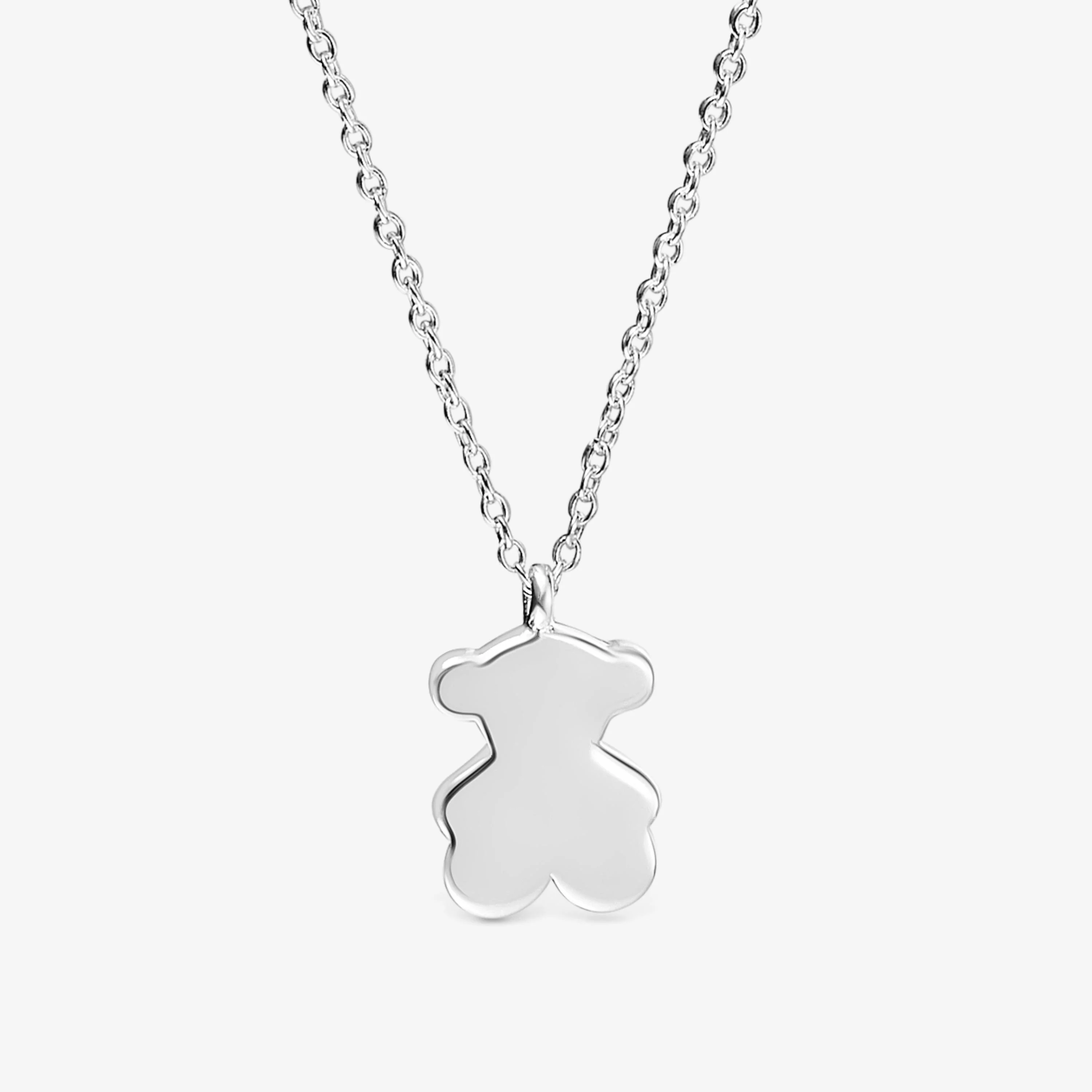 Short silver bear charm Necklace Sweet Dolls - 1