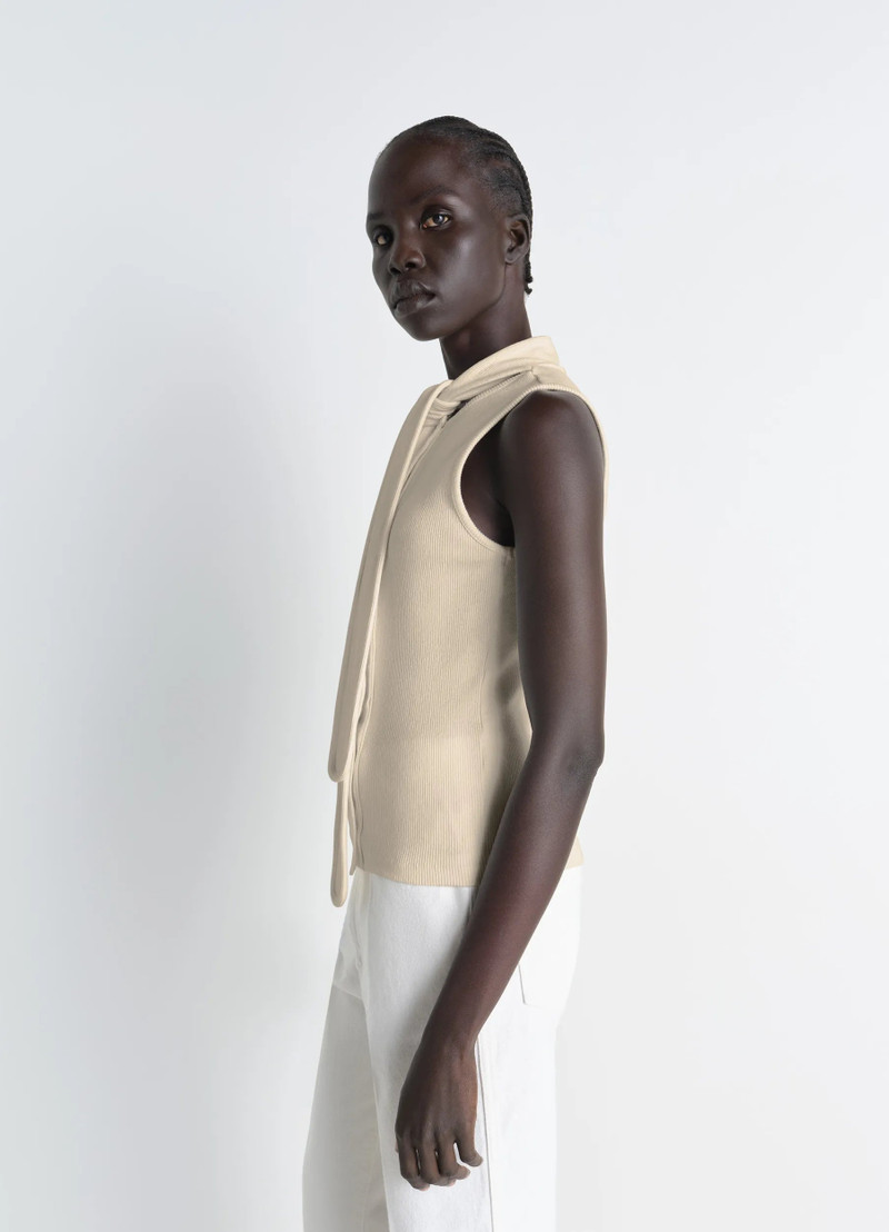 Lemaire ASYMMETRICAL FITTED TOP IN JERSEY outlook