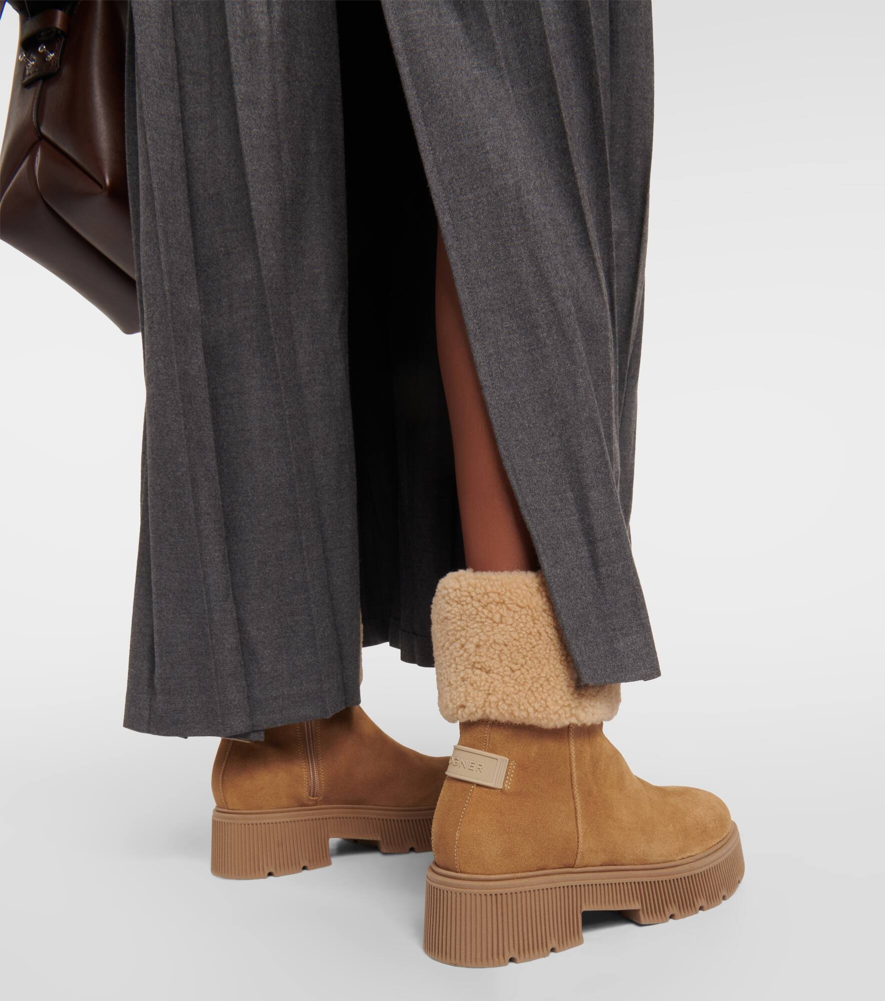 Turin suede and shearling ankle boots - 7