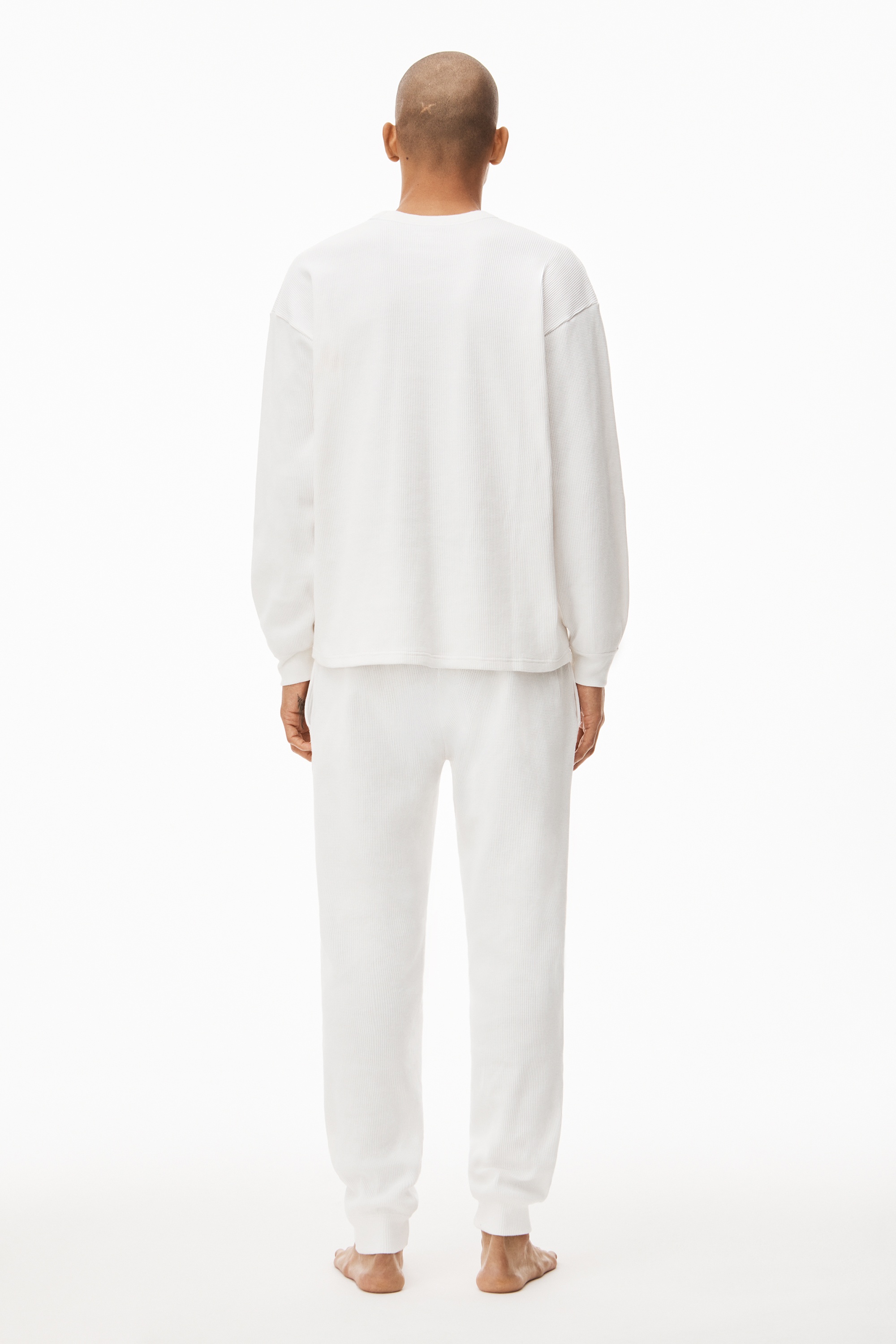 UNISEX LONG SLEEVE IN COTTON WAFFLE THERMAL - 4