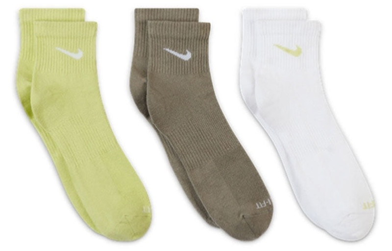 Nike Nike Unisex Plus Lightweight Ankle Breathable Train Socks 3 Pairs Multicolor Multi-color SX6893-906 outlook