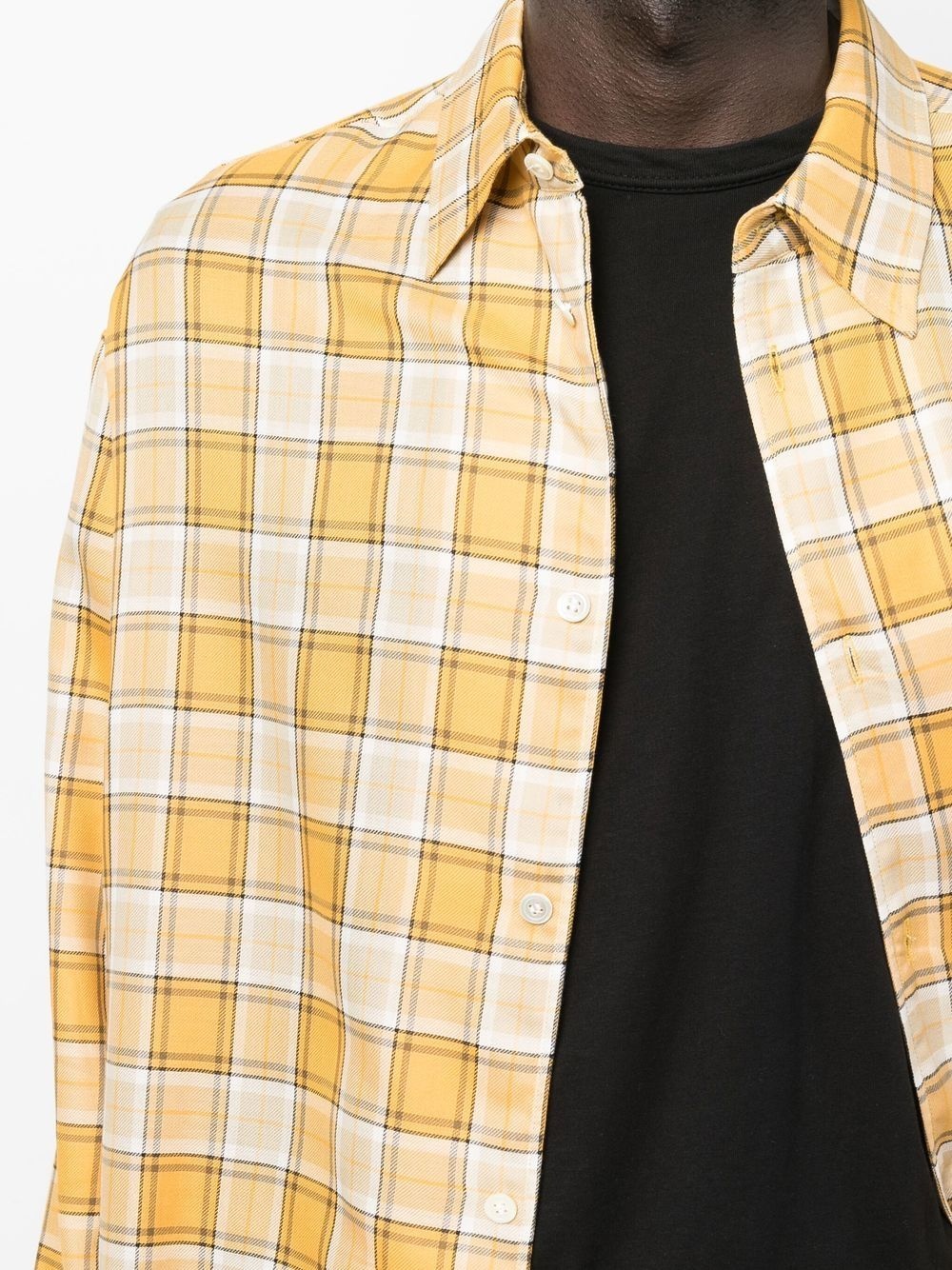 patch-pocket check flannel shirt - 5