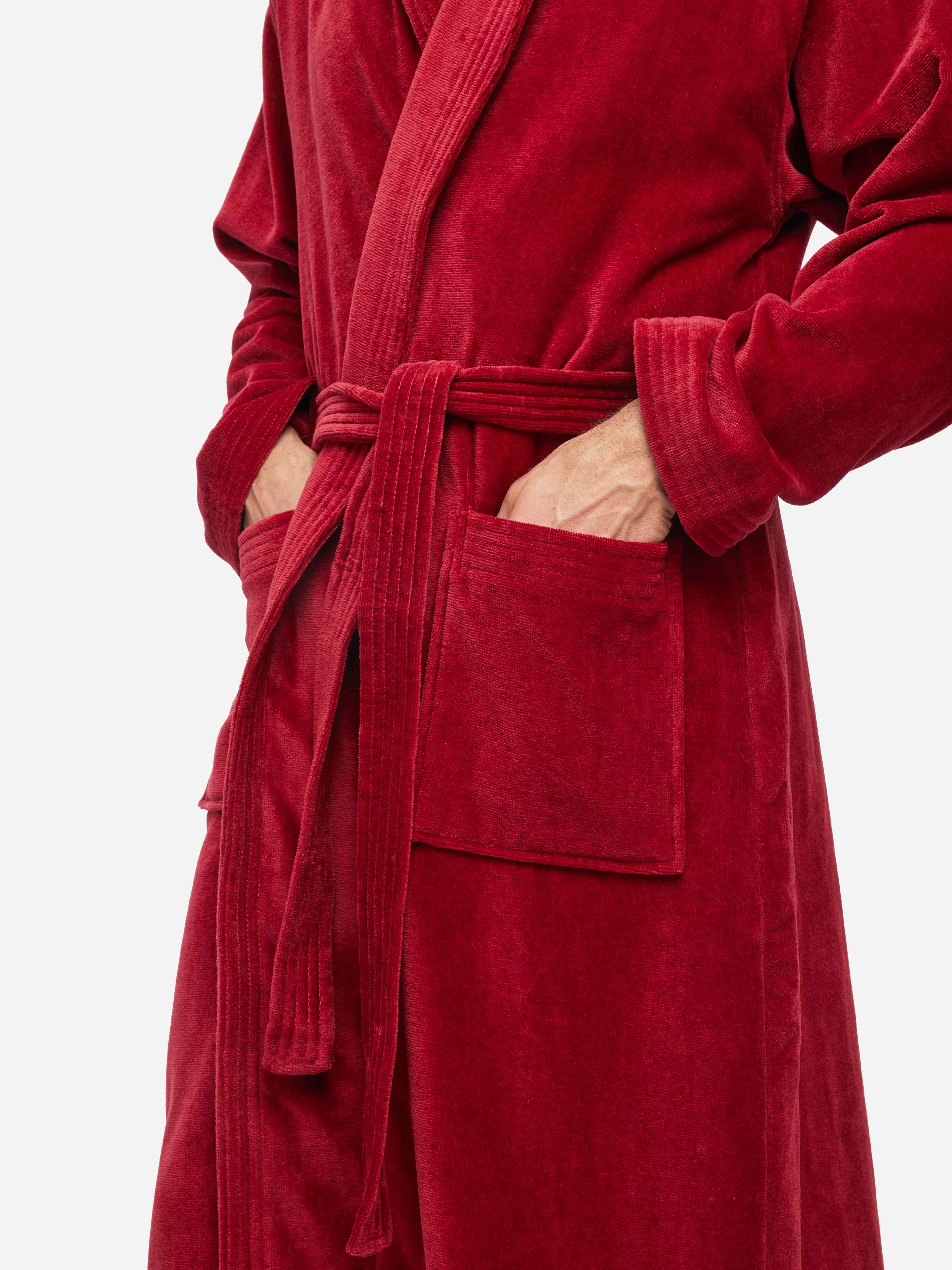 Men's Bathrobe Triton 10 Terry Cotton Wine - 4