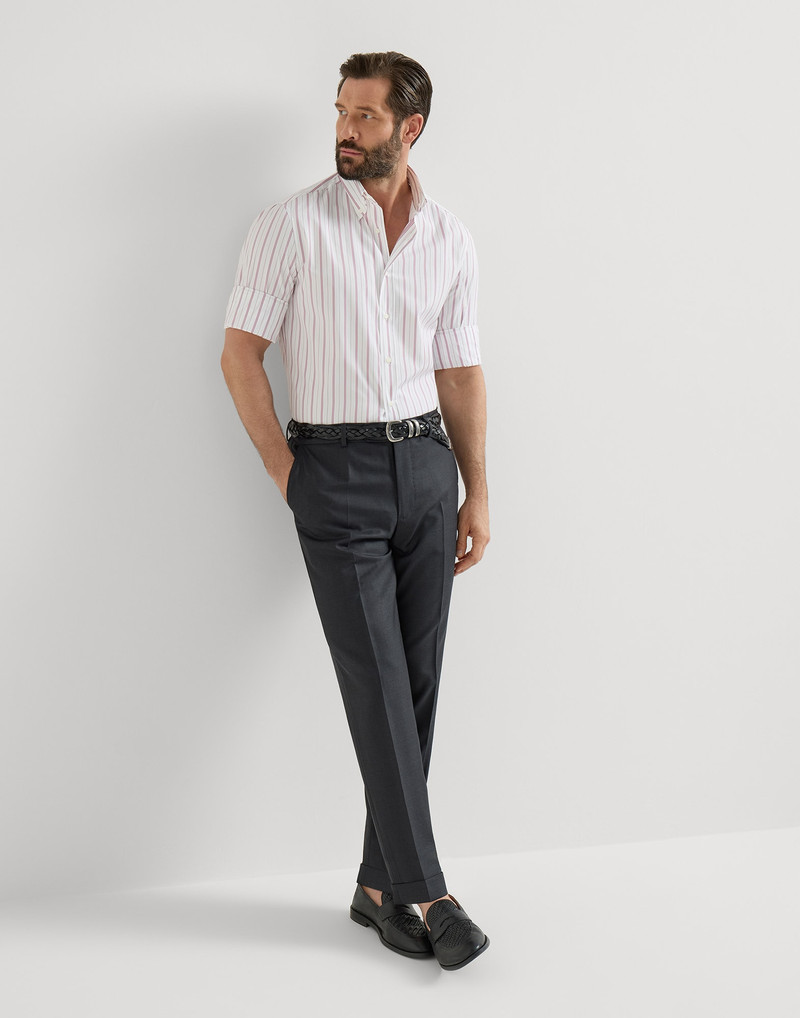 Virgin wool houndstooth 공식적인 적합 바지 5
