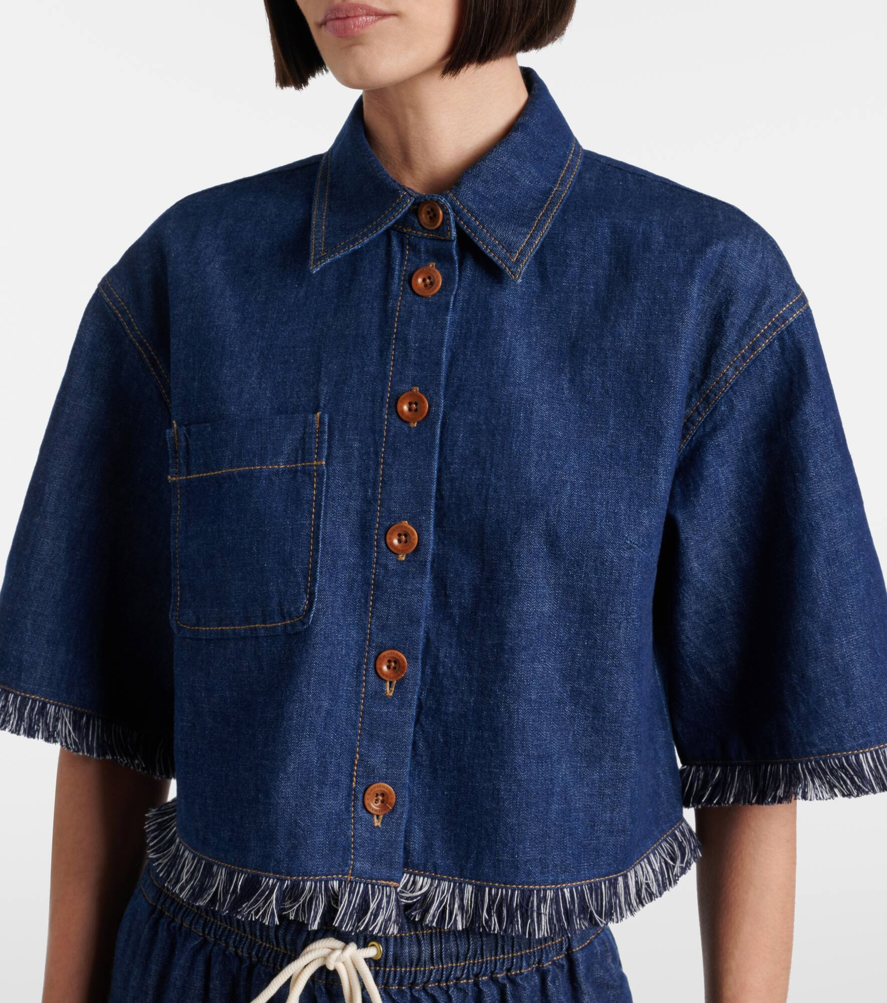 Rhiannon fringed denim shirt - 4