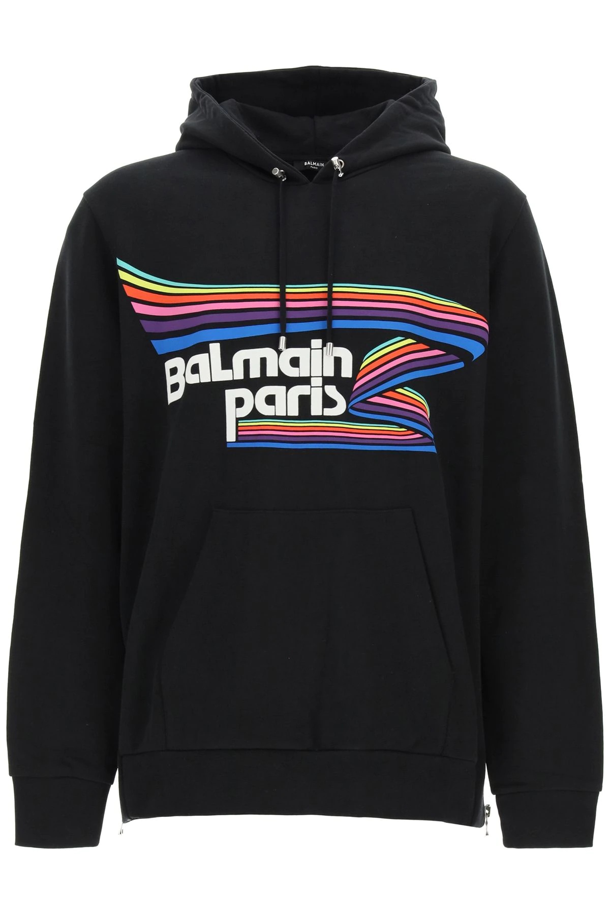 SWEATSHIRT WITH MULTICOLOR RUBBER FLOCK LOGO - 1