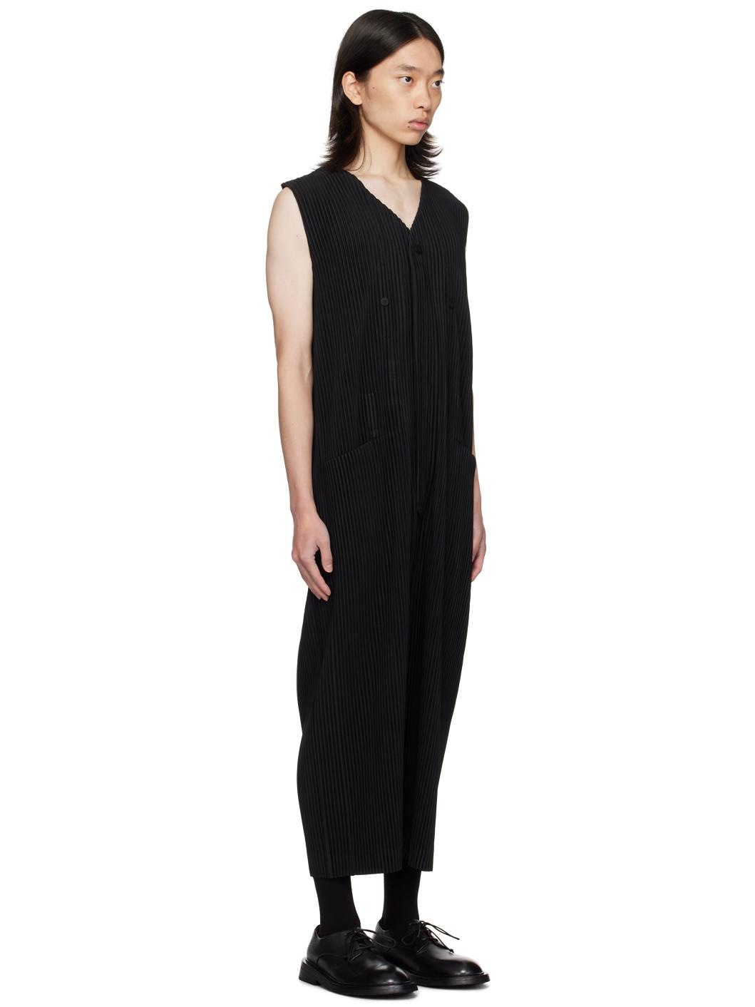 Black Pleats Bottoms 1 Jumpsuit - 2