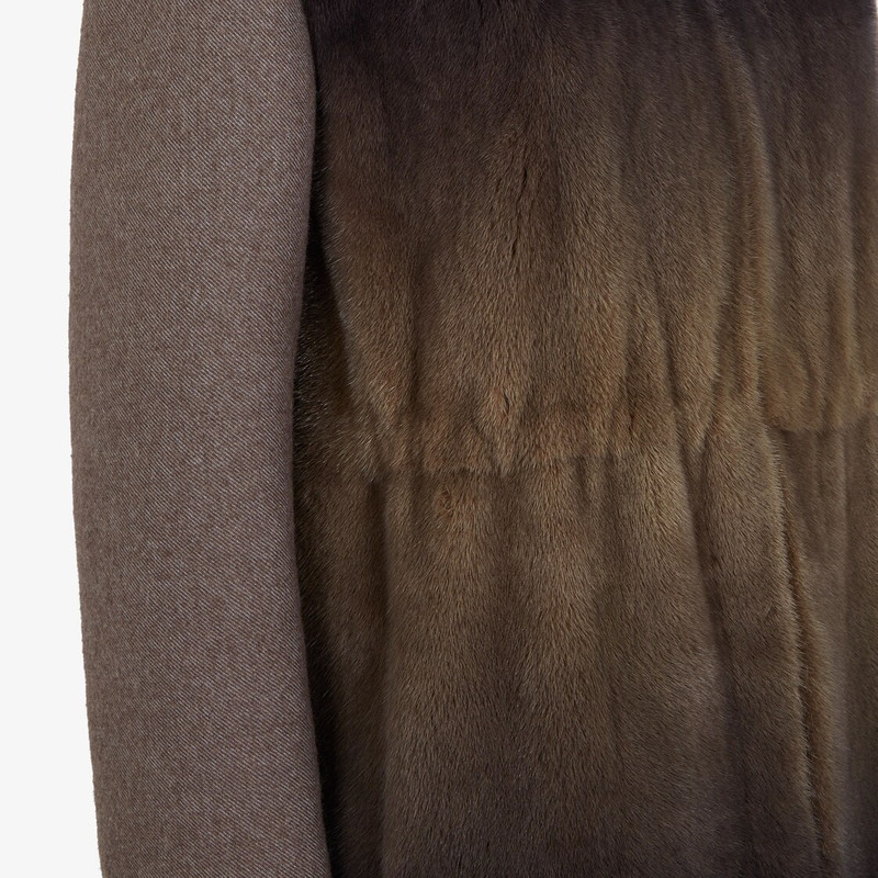 Brown graduated-effect mink jacket 3