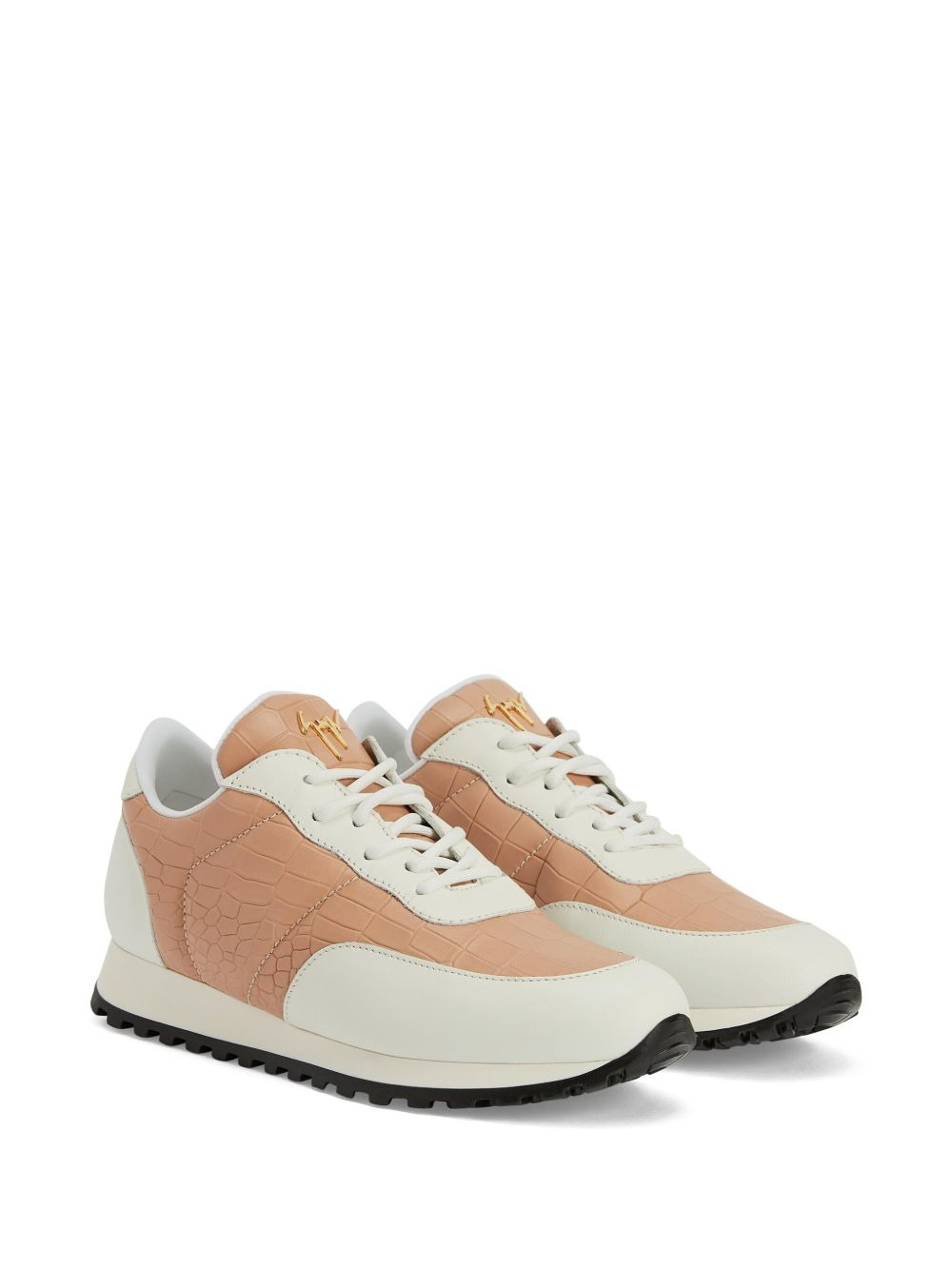 Jimi crocodile-effect leather sneakers - 2