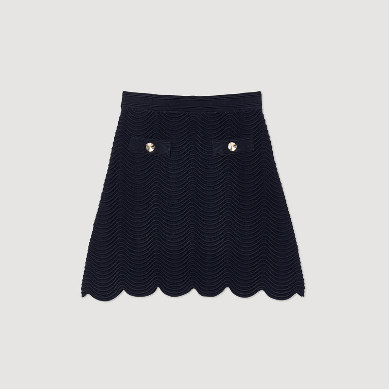Short knitted skirt - 1