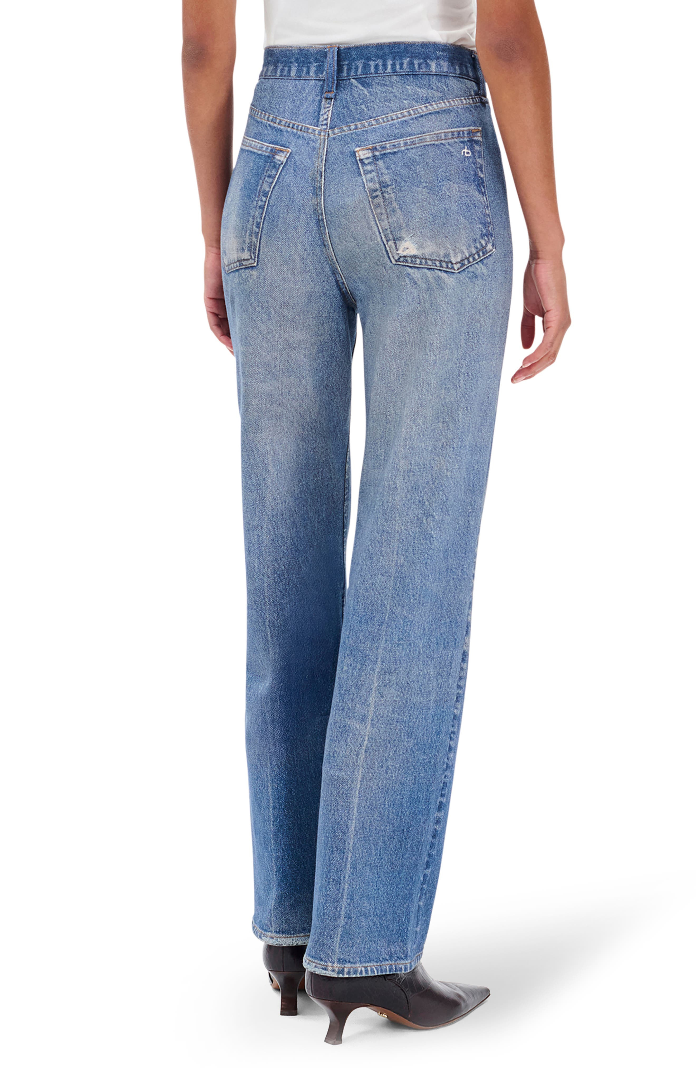 rag & bone Miramar Shea Wide Leg Cotton Terry Sweatpant Jeans in Ryder at Nordstrom - 2