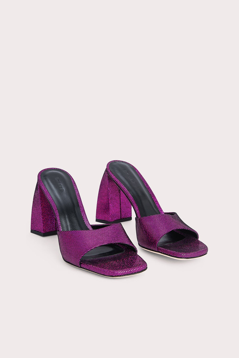 BY FAR Michele Fuchsia Disco Dot Leather outlook