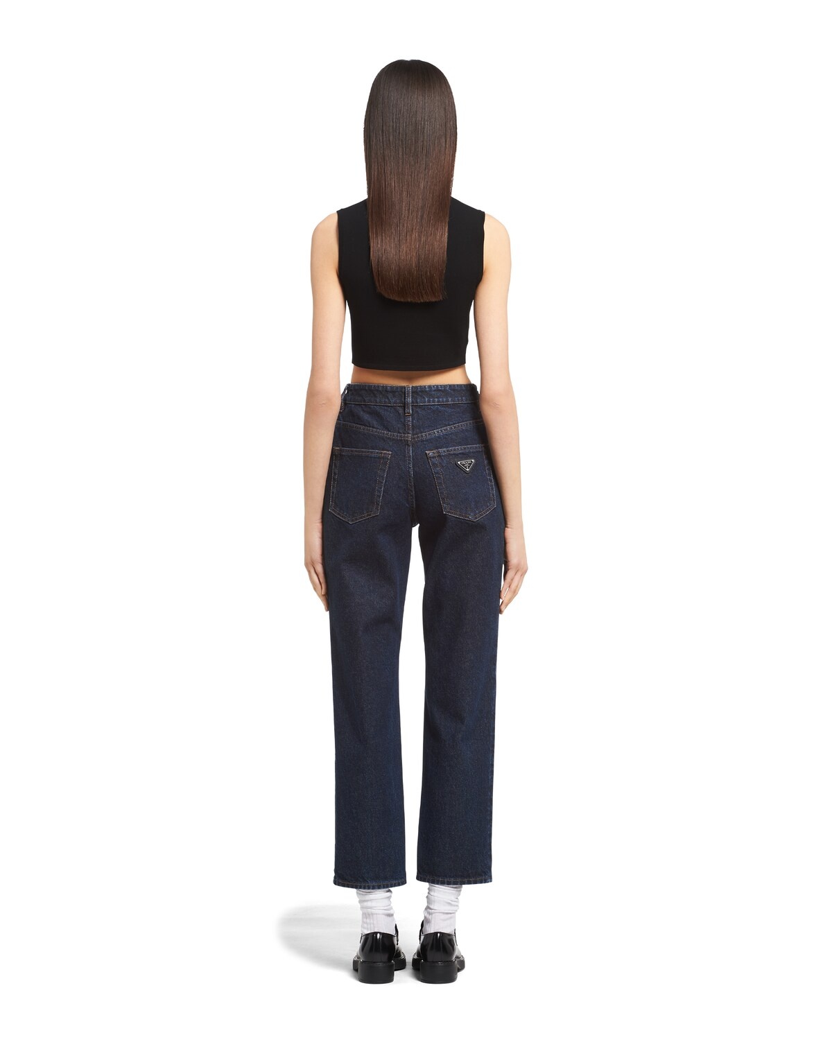 Indigo denim five-pocket jeans - 4