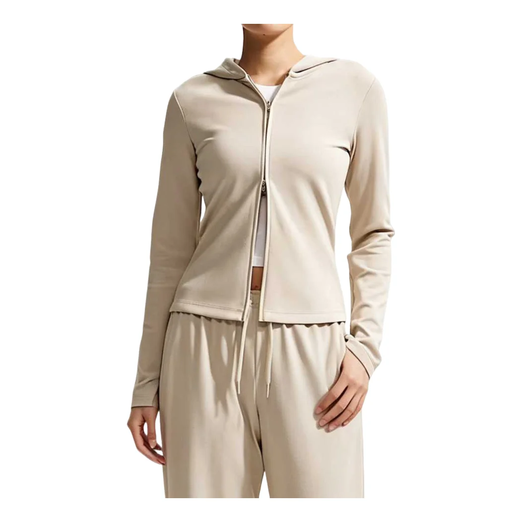 (WMNS) Nike Sportswear Chill Knit Jacket 'Khaki' IM8380-236 - 1