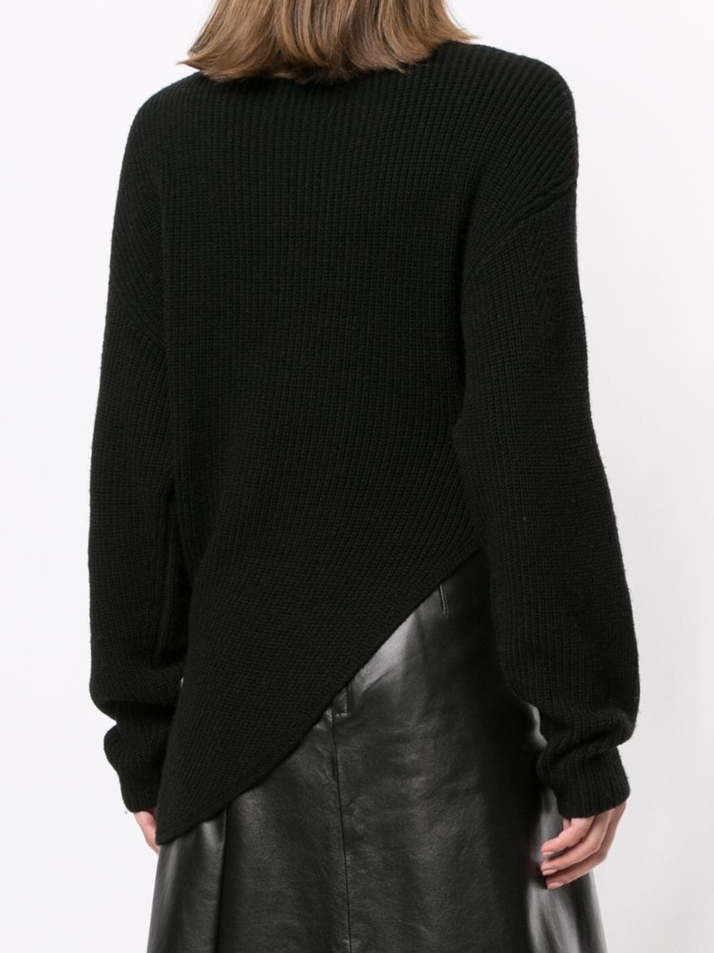 asymmetrical turtleneck jumper - 4