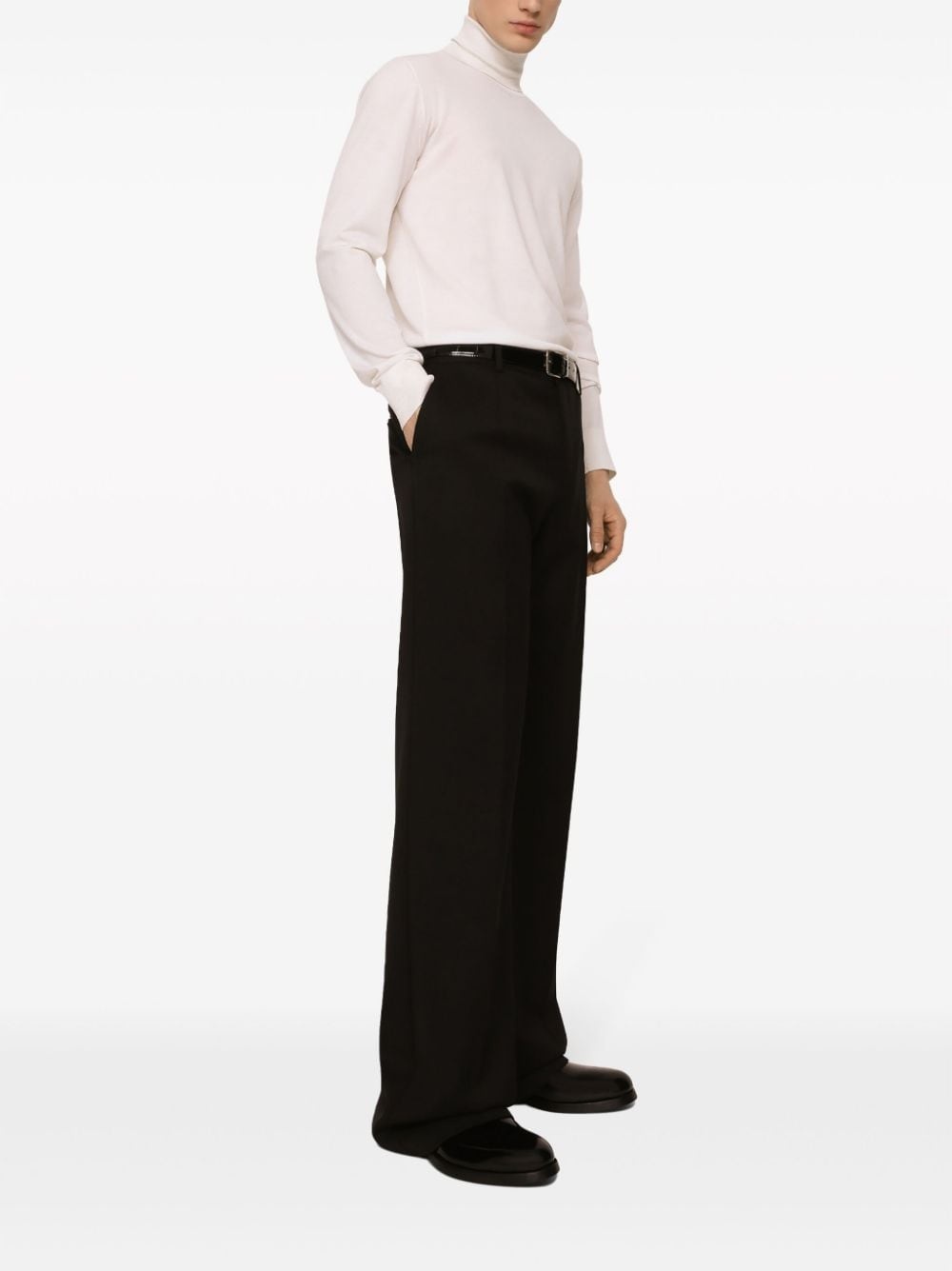 tailored pressed-crease trousers - 3