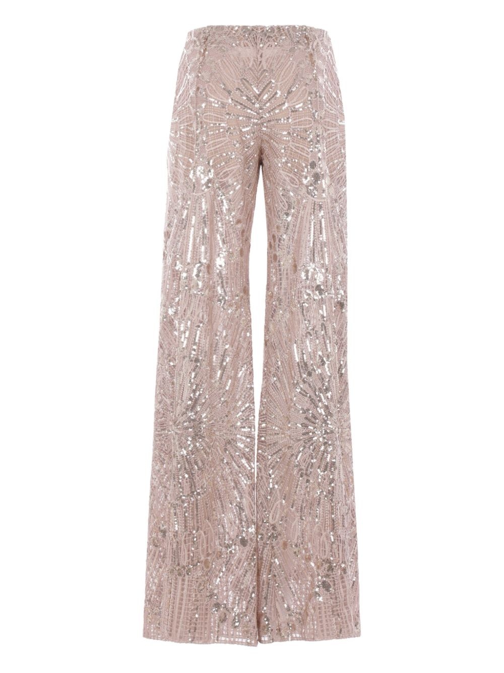 embroidered flared trousers - 2