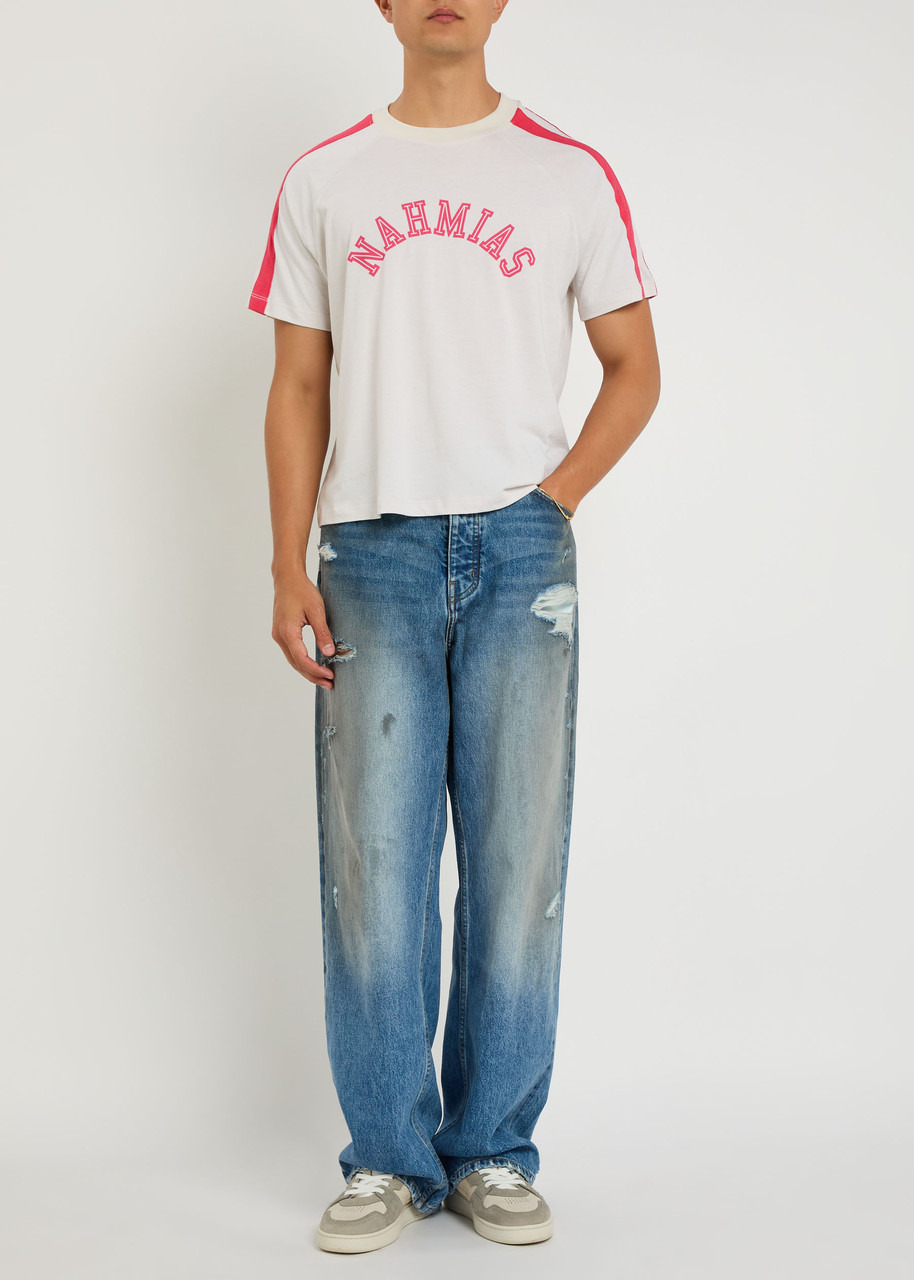 Nahmias Dirty Wash Distressed Straight-leg Jeans - 4