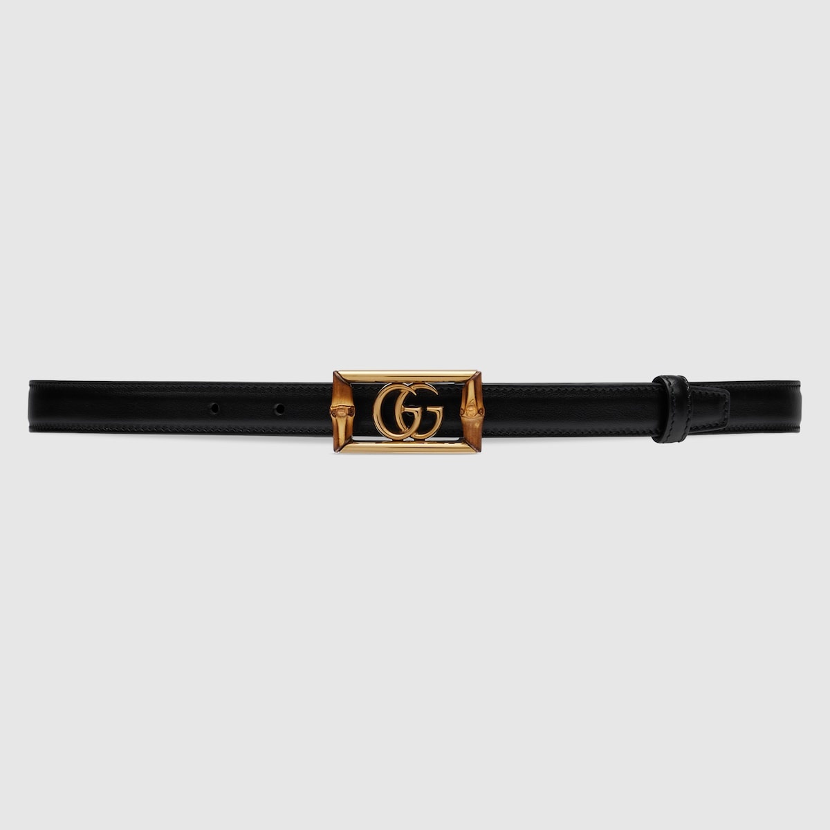 Belt with Double G buckle and bamboo - 1