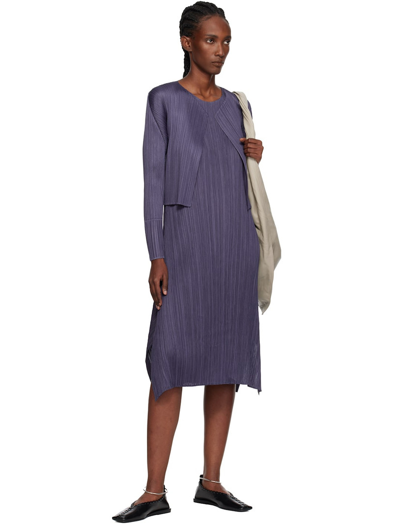 Pleats Please Issey Miyake Gray Monthly Colors July Cardigan outlook