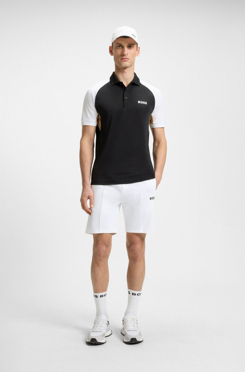 BOSS ACTIVE PADDY COLOR-BLOCKED POLO SHIRT WITH MESH INSERTS outlook