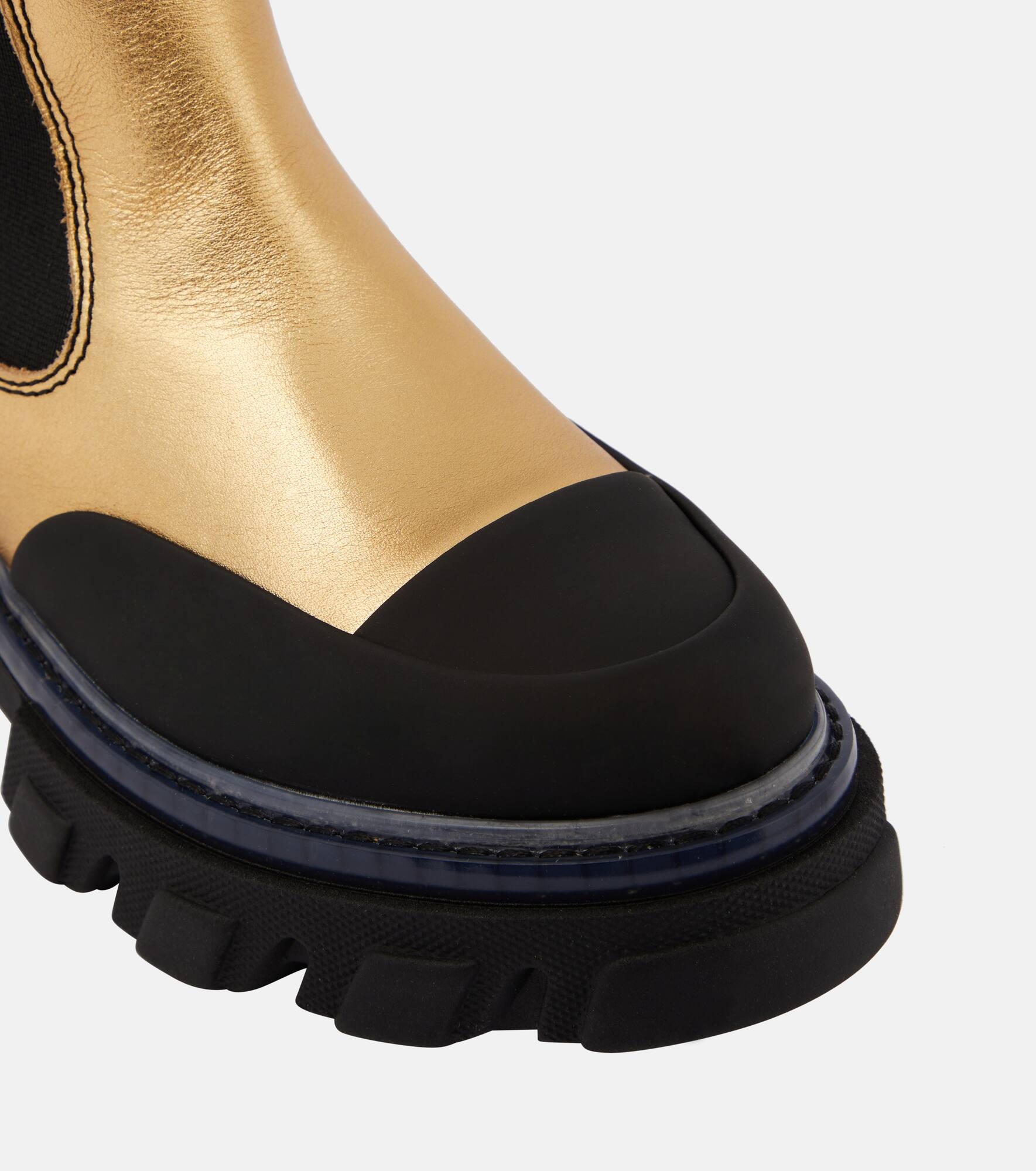 Metallic leather Chelsea boots - 6
