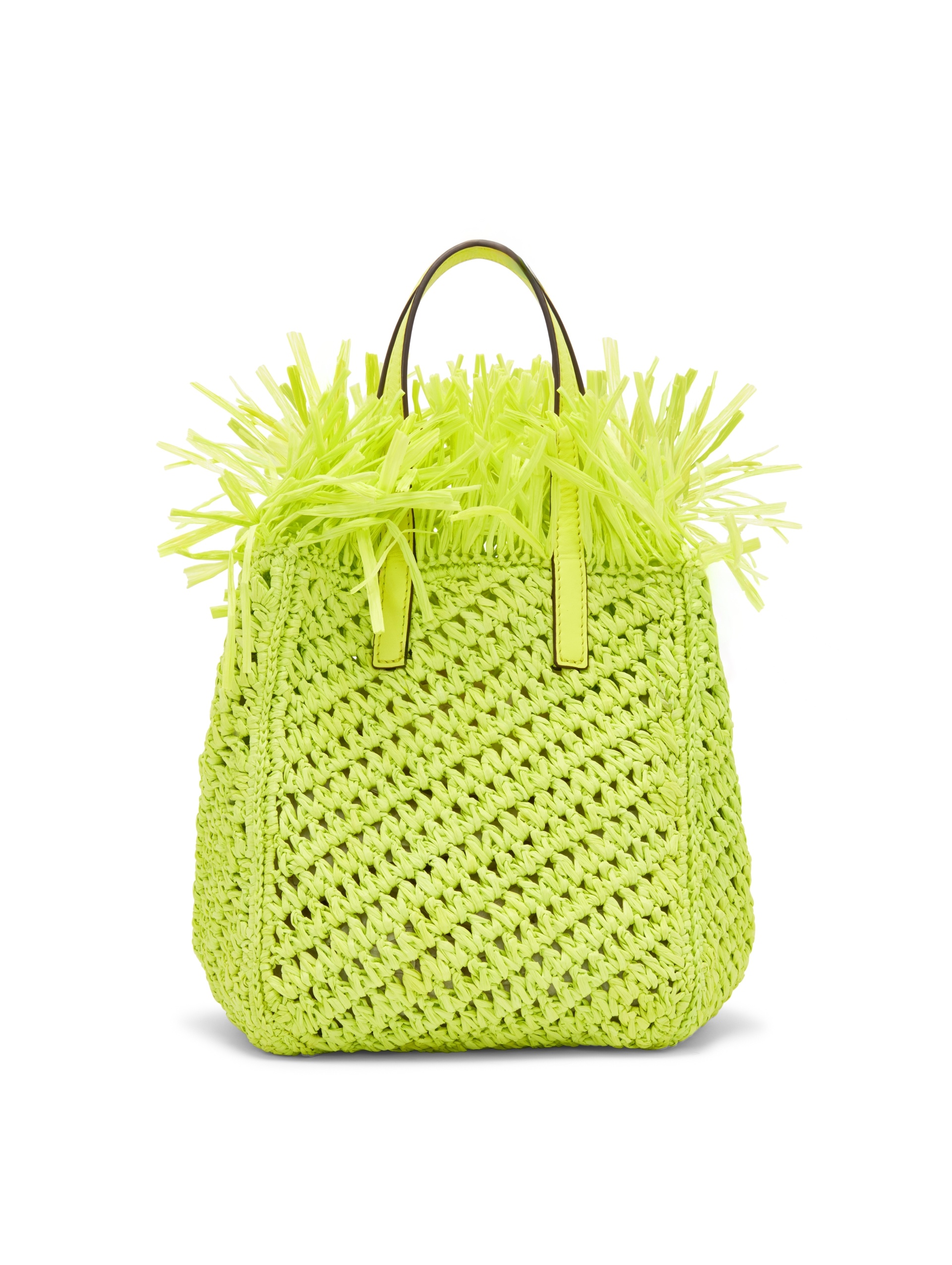 SMALL RAFFIA CROCHET SQUARE TOTE - 4