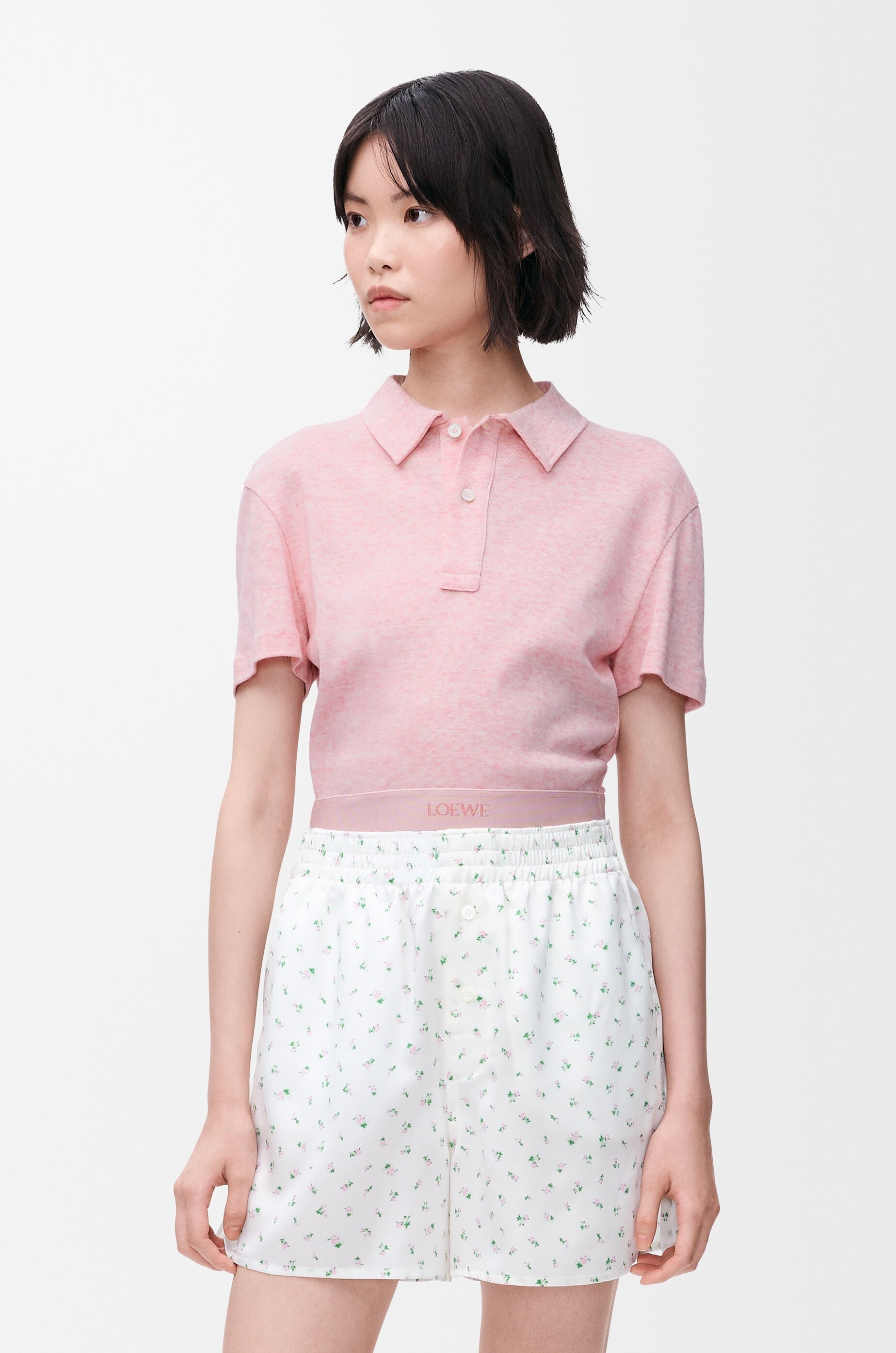 Cropped polo in cotton and wool - 3