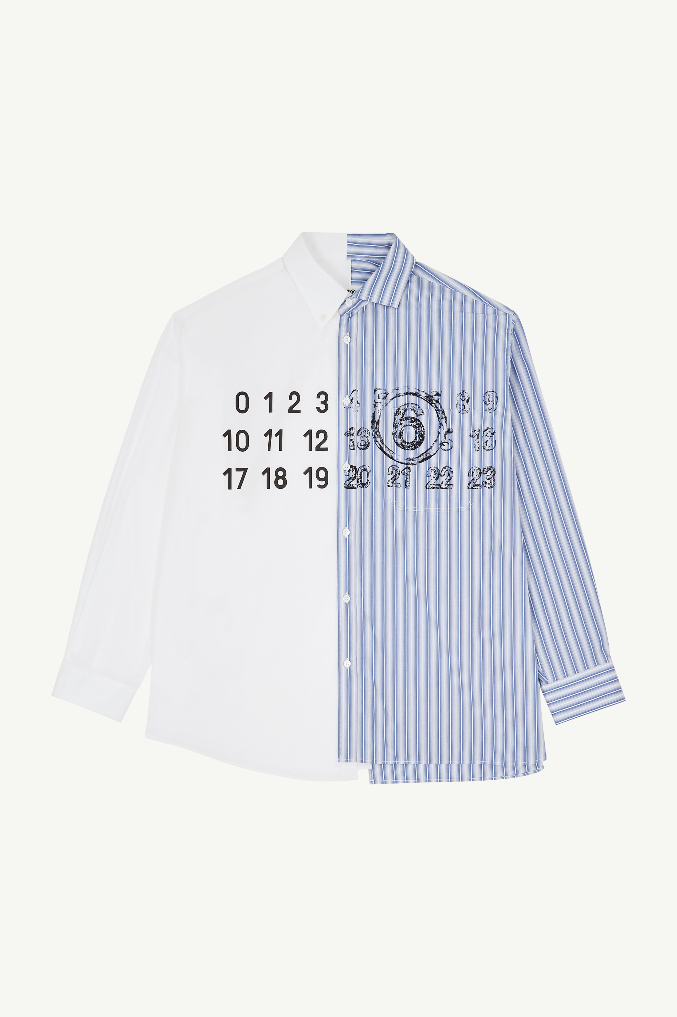 MM6 Maison Margiela Spliced numbers shirt | REVERSIBLE