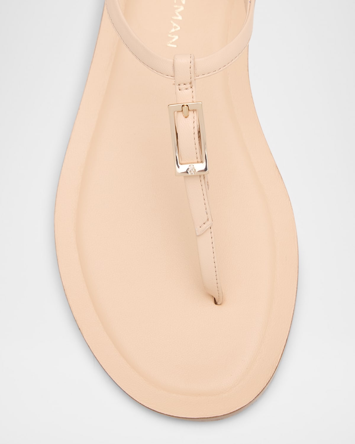Georgie Leather Ankle-Wrap Flat Sandals - 5
