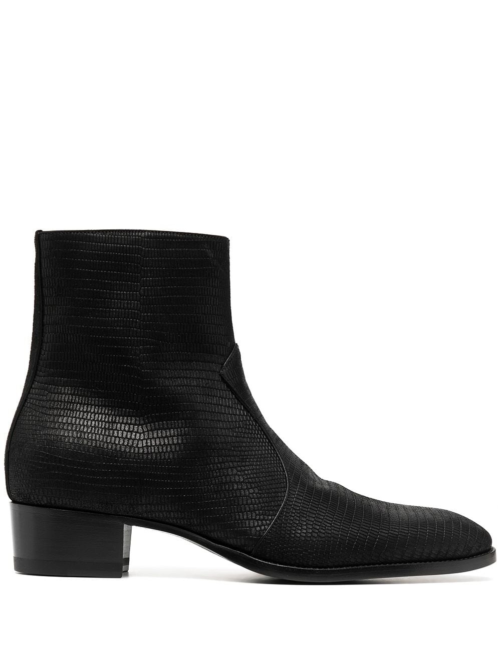 Wyatt lizard-effect ankle boots - 1