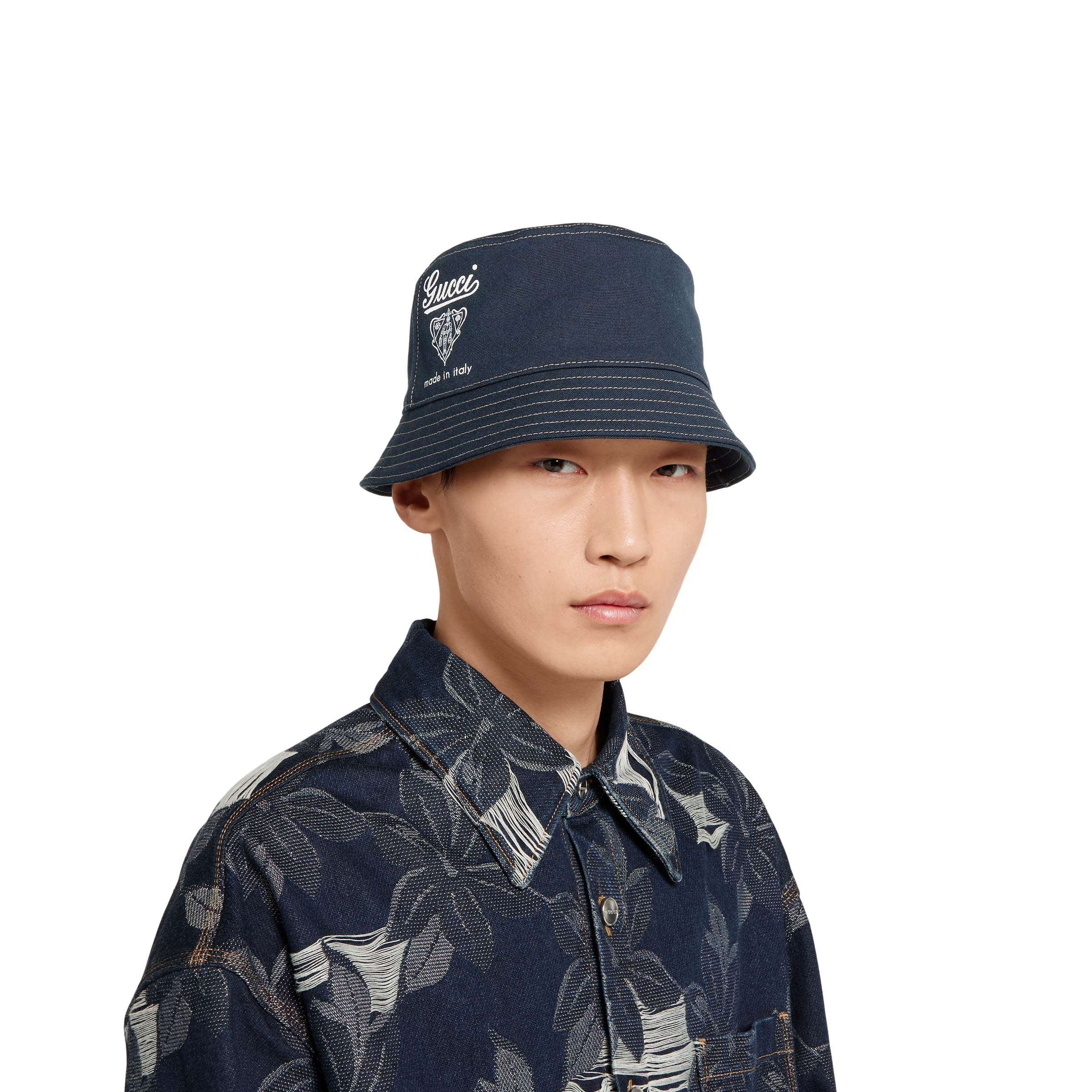 Printed cotton canvas bucket hat - 3