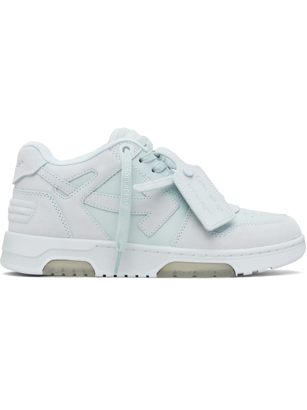 Blue 'Out Of Office' Calf & Suede Sneakers - 1