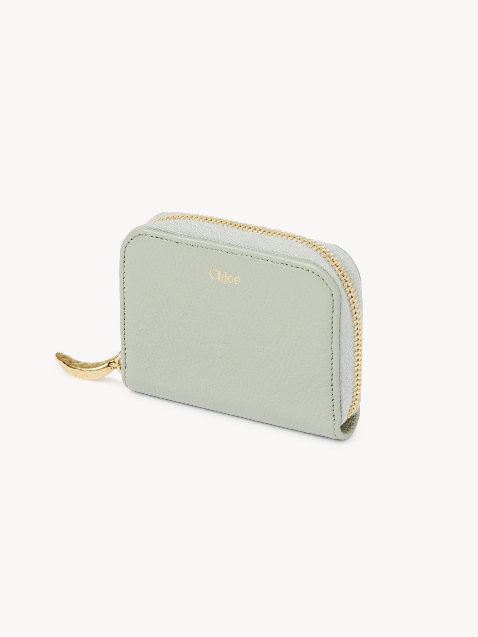 BANANA ZIPPED COIN PURSE IN GRAINED LEATHER - 2
