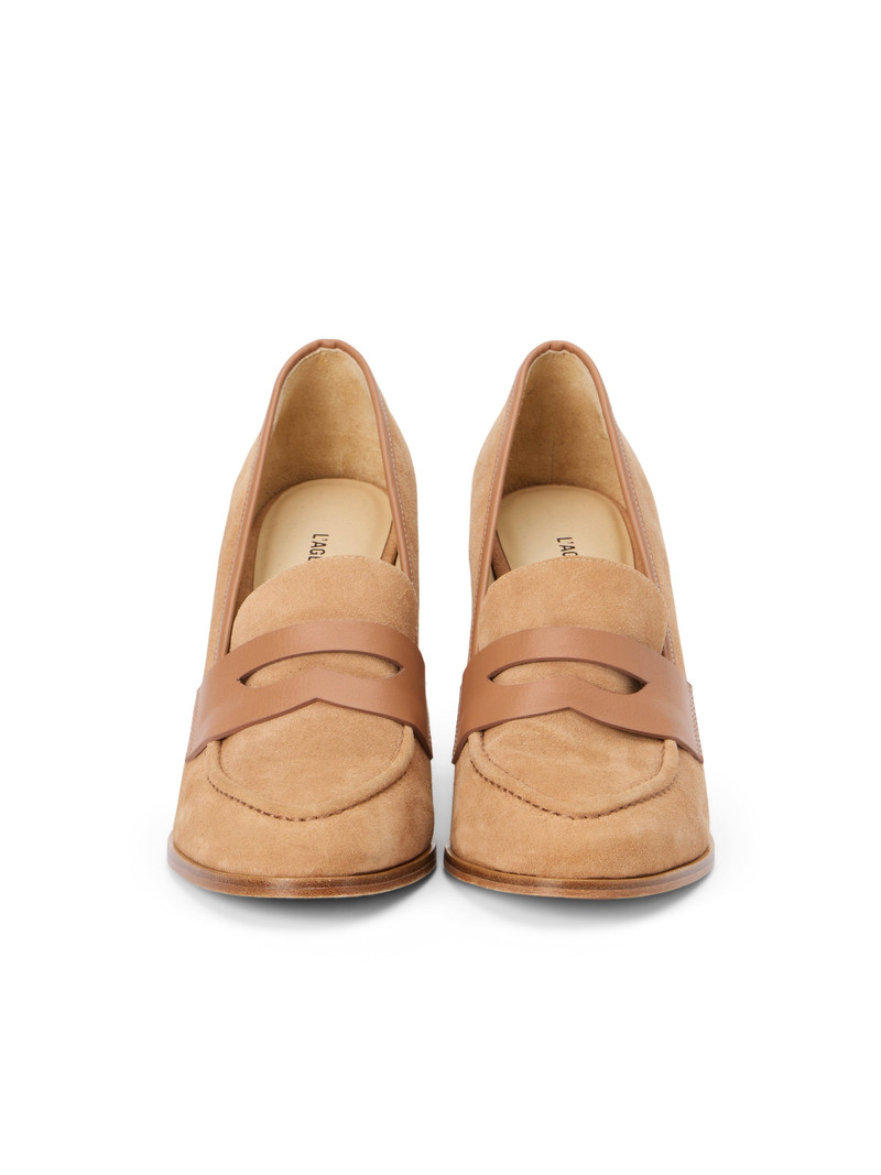 Blanche Heeled Suede Loafer 5